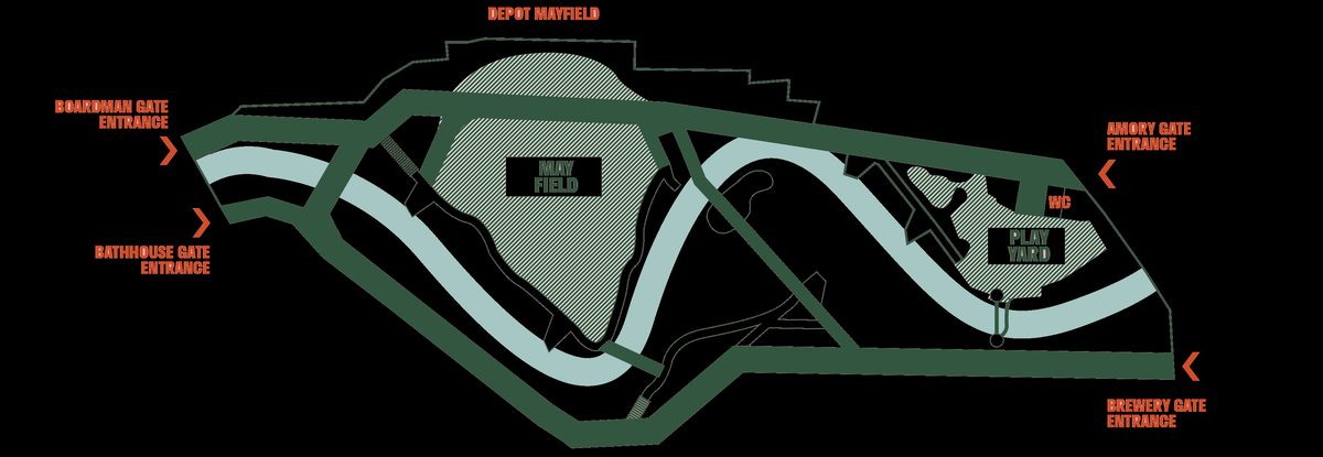 Map showing Mayfield Park, Baring Street, Manchester